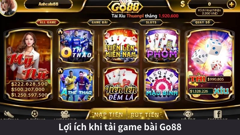 Hướng dẫn cách tải game bài Go88