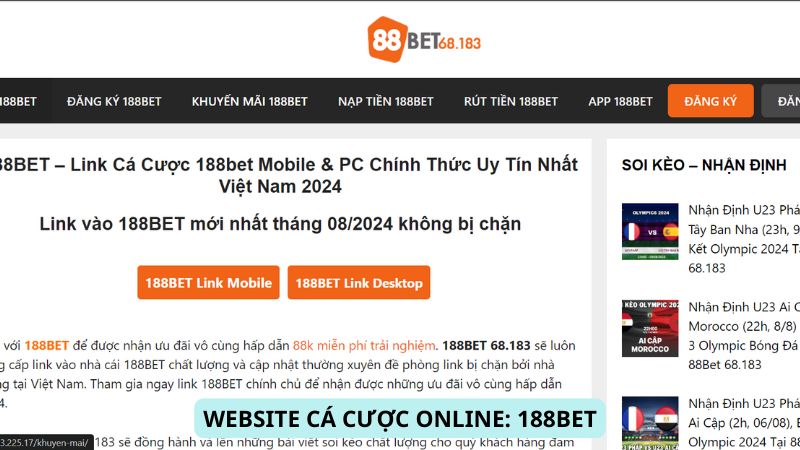 Website cá cược online 188bet